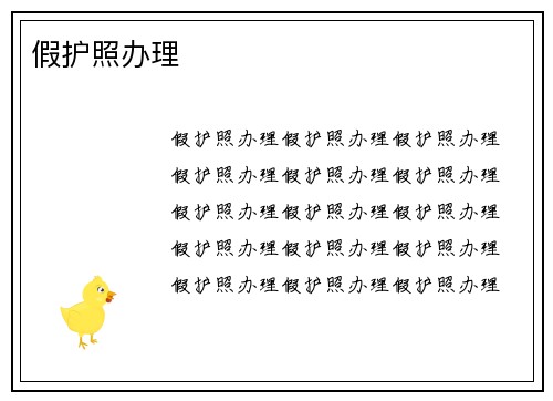 假护照办理